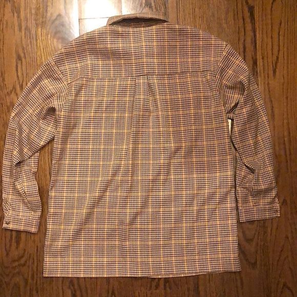 PRINCESS POLLY Women’s Brown Check Tailored Blouse Sz Small - Picture 9 of 9